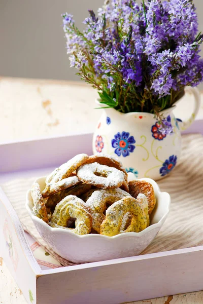 Biscotti di semi di papavero.. stile rustico — Foto Stock