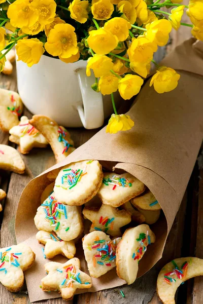 Sour cream fast  cookies..style vintage — Stock Photo, Image