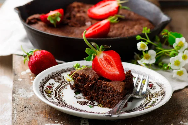 Biscoito de frigideira de chocolate — Fotografia de Stock