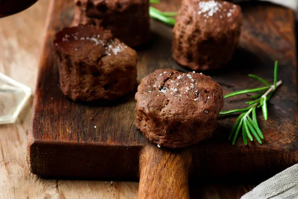 Choklad rosmarin biscuits.style rustik. — Stockfoto