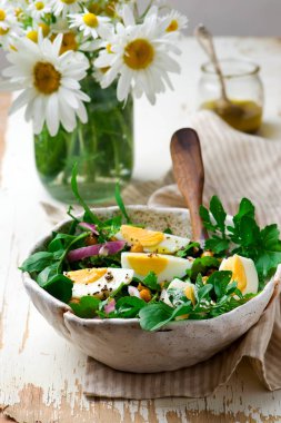 Crispy nohut ve Roka Salatası.