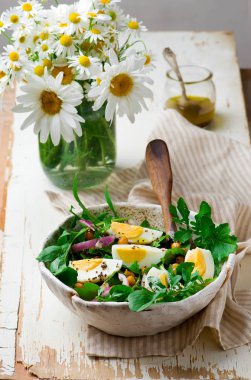 Crispy nohut ve Roka Salatası.