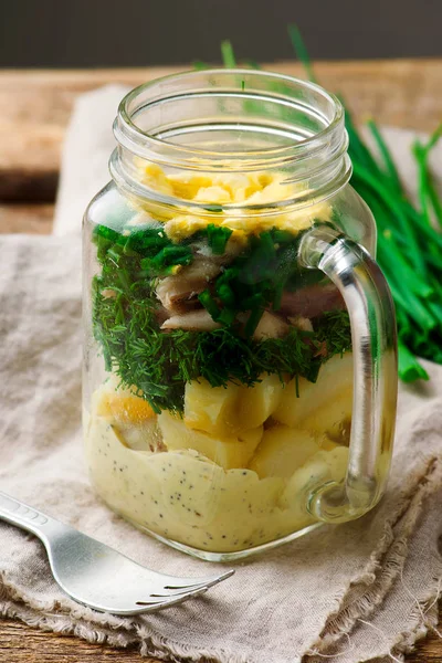 Ensalada de verano maison jar . — Foto de Stock