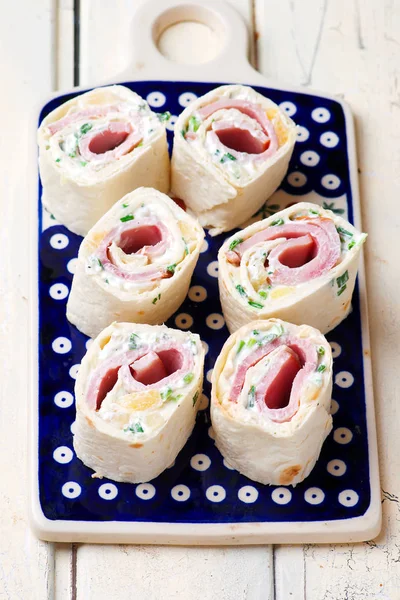 Tortilla hawaiana roll up — Foto Stock