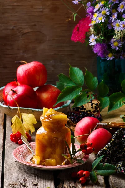 Hausgemachte Apfelkuchenfüllung — Stockfoto