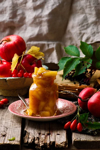 Hausgemachte Apfelkuchenfüllung — Stockfoto