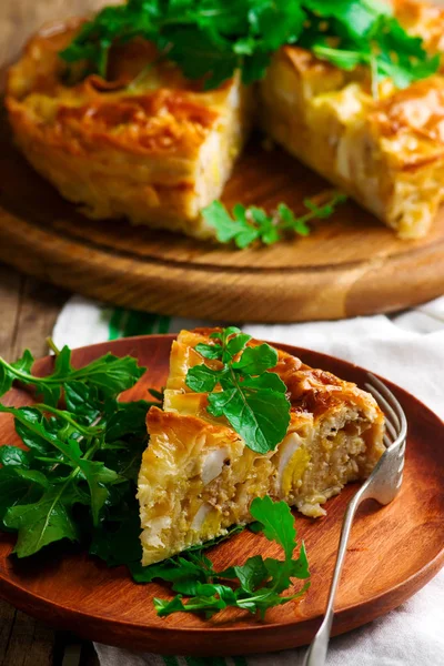 Kyckling burek.style rustik — Stockfoto