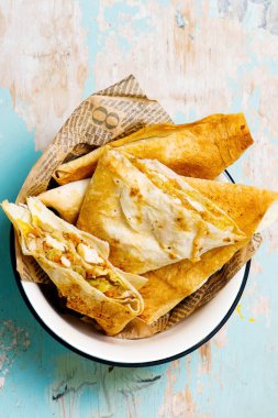 Lavaş tavuk pies.style rustik