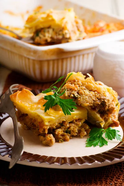 Lavash chicken pie.style rustikal — Stockfoto