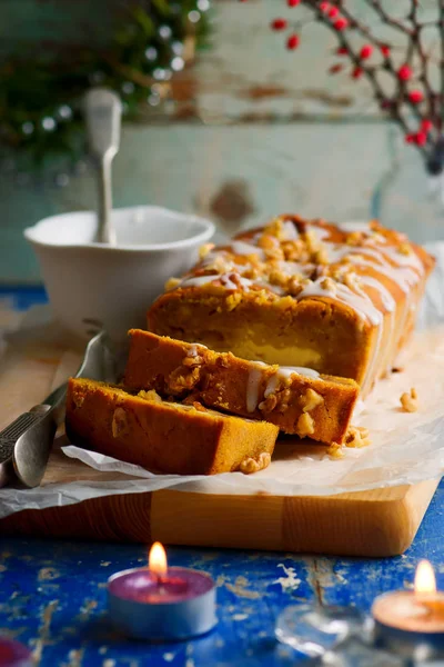 Pompoen werveling brood — Stockfoto