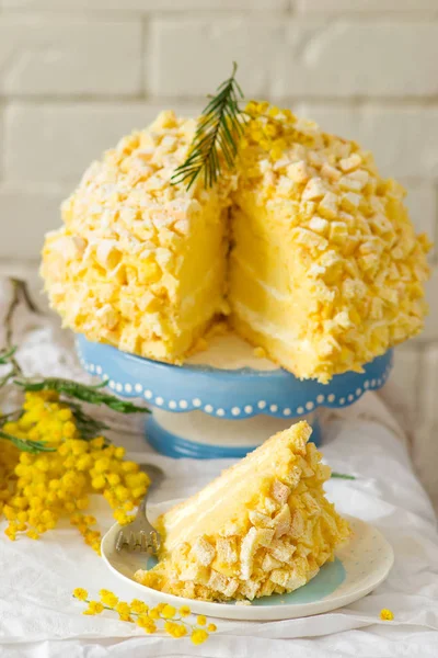 Torta italiana Mimosa — Foto Stock