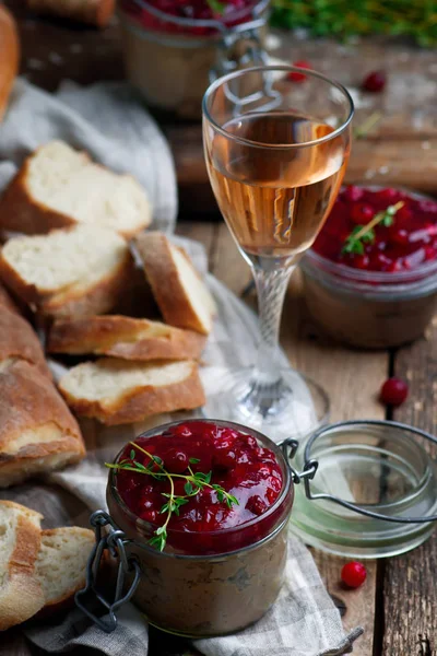 Pâté de foie de poulet aux canneberges — Photo