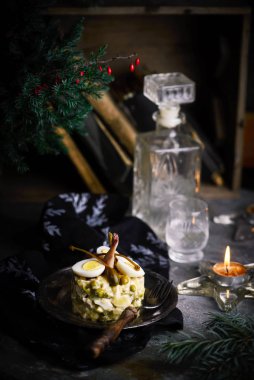 Bıldırcın Olivier Salatası, Rus salatası.