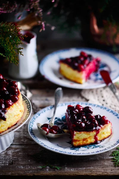 Cottage cheese and rice pudding..style rustic — Stock Photo, Image