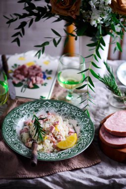 Mortadella risotto .style vintage.style rustic.