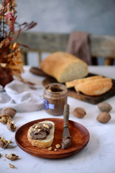 Pollo hígado paté canape.style abrazo —  Fotos de Stock