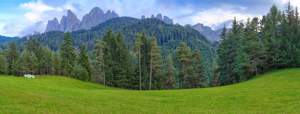 Widok z góry krajobraz, Dolomity, Włochy — Zdjęcie stockowe