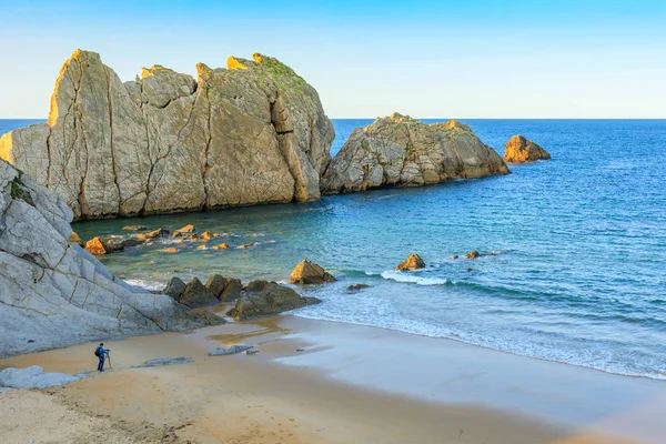 Spiaggia Arnia Cantabria Spagna — Foto Stock