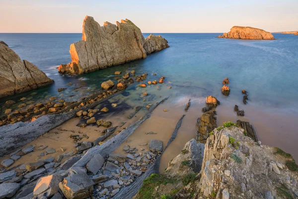 Arnia Beach Cantabria Spanien — Stockfoto