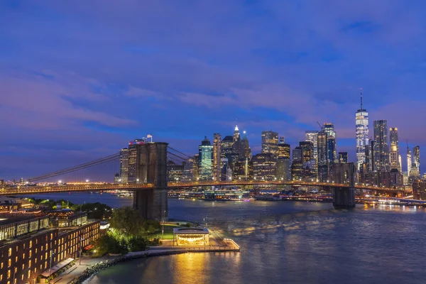 Brooklyn Bridge Sunrise New York City Usa — Stock Photo, Image