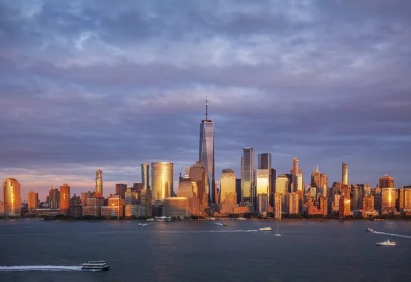 Panoramic View Midtown Manhattan Skyline Sunset New York City — Stock Photo, Image
