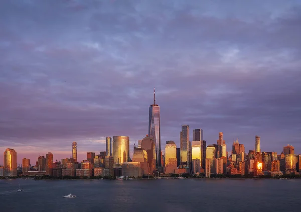 Мбаппе Вид Центр Манхэттена Skyline Сансет Нью Йорк — стоковое фото