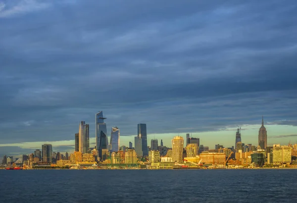 Panoramic View Midtown Manhattan Skyline Sunset New York City — Stock Photo, Image