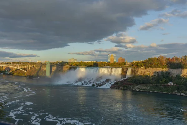 Nalı Düşüşünün Günbatımı Manzarası Niagara Şelalesi Ontario Kanada — Stok fotoğraf