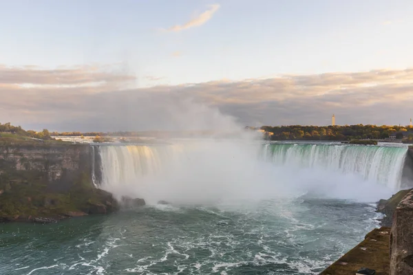 Coucher Soleil Sur Chute Horseshoe Niagara Falls Ontario Canada — Photo