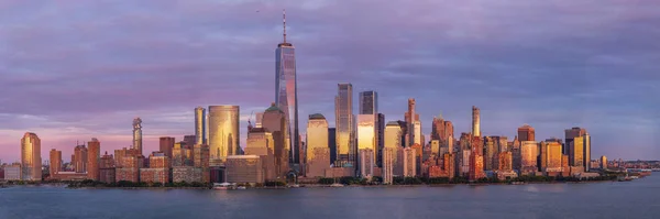 Panoramic View Midtown Manhattan Skyline Sunset New York City — Stock Photo, Image