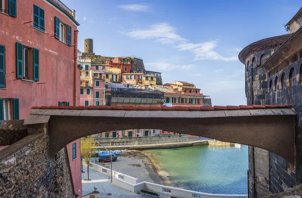 Vernazza Sunrise Cinque Terre Italy — стокове фото