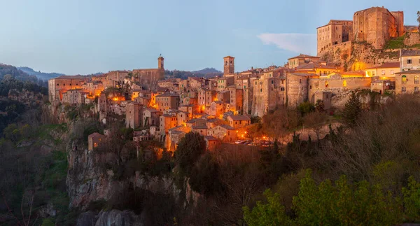 Sorano Tuff City Tuscany Itálie — Stock fotografie