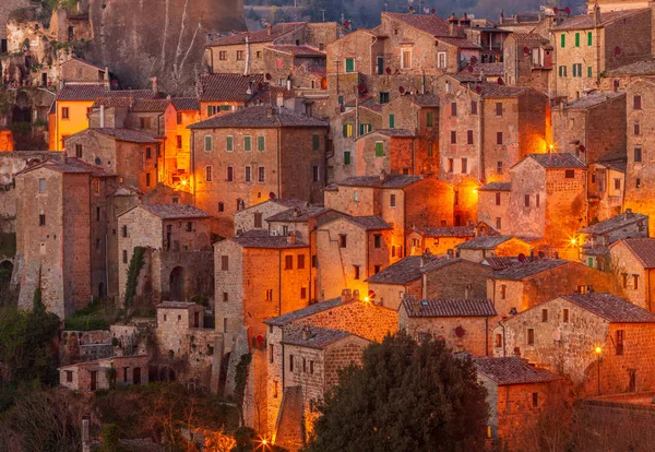 Sorano Tuff City Tuscany Itálie — Stock fotografie