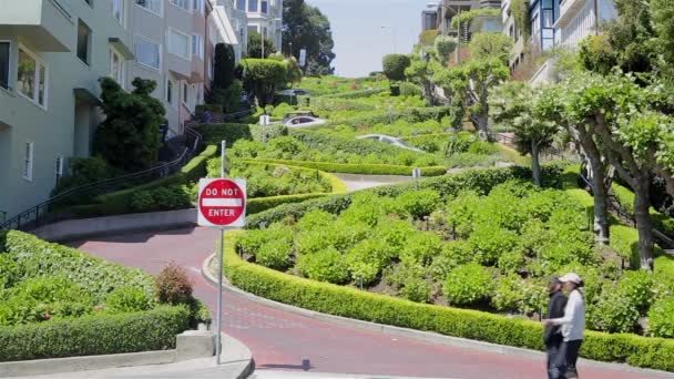 Lombard Street San Francisco Ηπα — Αρχείο Βίντεο