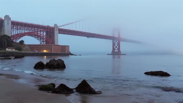 Golden Gate Köprüsü San Francisco Abd — Stok video