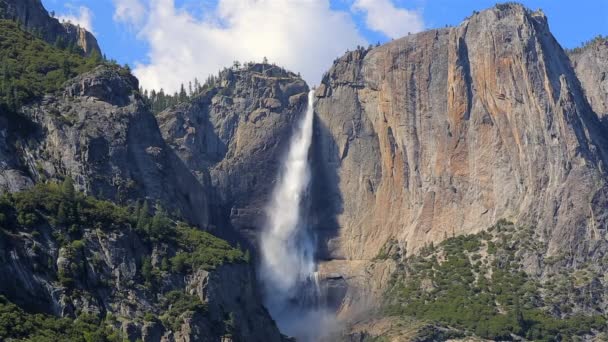 Valle Yosemite Con Capitan Bridalveil Fall Half Dome Desde Tunnel — Vídeos de Stock