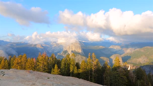 Widok Kopuły Sentinel Park Narodowy Yosemite Kalifornia Usa — Wideo stockowe