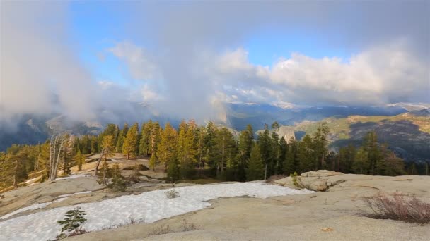 Vista Desde Sentinel Dome Parque Nacional Yosemite California — Vídeos de Stock