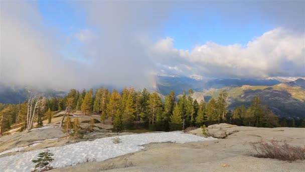 Vista Desde Sentinel Dome Parque Nacional Yosemite California — Vídeos de Stock