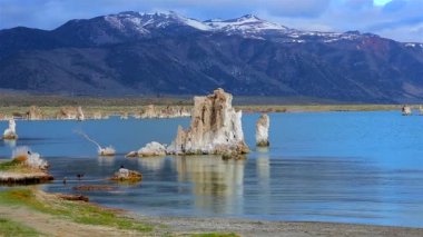 Sabahın erken saatleri Tufa Kulelerinde, Mono Gölü, Kaliforniya