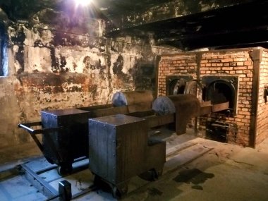 Oswiecim. Krakov / Polonya - 11 / 20 / 2019: Auschwitz-Birkenau Devlet Müzesi, Alman Nazi Toplama ve İmha Kampı