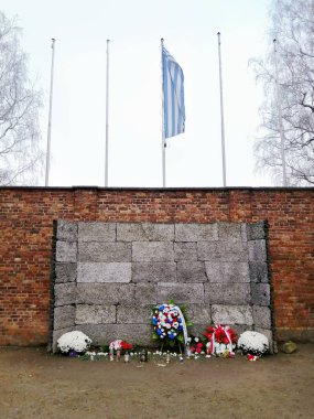Oswiecim. Krakov / Polonya - 11 / 20 / 2019: Auschwitz-Birkenau Devlet Müzesi, Alman Nazi Toplama ve İmha Kampı