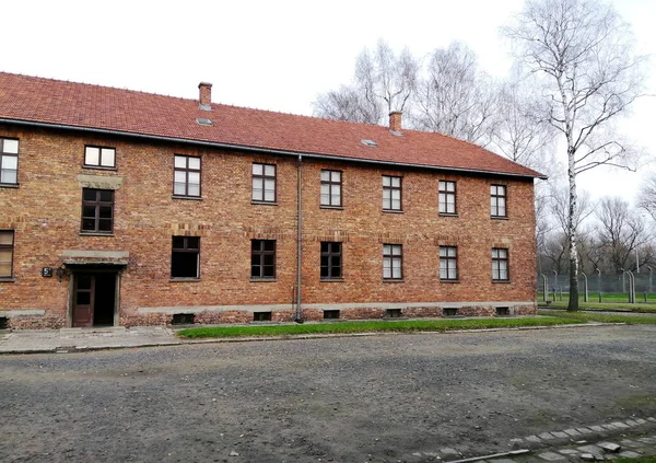 Oswiecim Cracovia Polonia 2019 Museo Stato Auschwitz Birkenau Campo Concentramento — Foto Stock