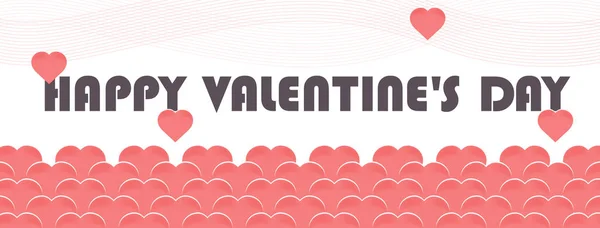 Fondo Vectorial Con Texto Feliz Día San Valentín Globos Forma — Vector de stock