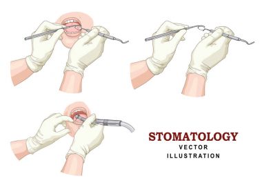Stomatology eller. vektör set.