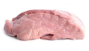 Domuz filetosu beyaz arkaplanda izole edildi