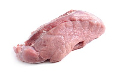 Domuz filetosu beyaz arkaplanda izole edildi