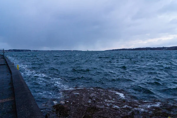 Kiel, Germany. 5th January, 2017. Kiel, Capital of Schleswig-Holstein, North Germany, after storm front \