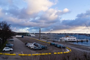 Kiel, Almanya. 5 Ocak, 2017. Kiel, sermaye Schleswig-Holstein, Kuzey Almanya, fırtına ön 