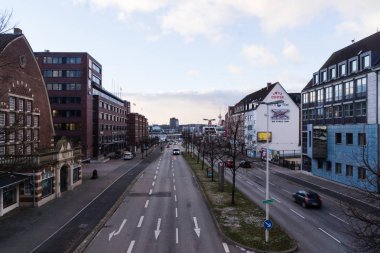 Kiel, Almanya. 5 Ocak, 2017. Kiel, sermaye Schleswig-Holstein, Kuzey Almanya, fırtına ön 